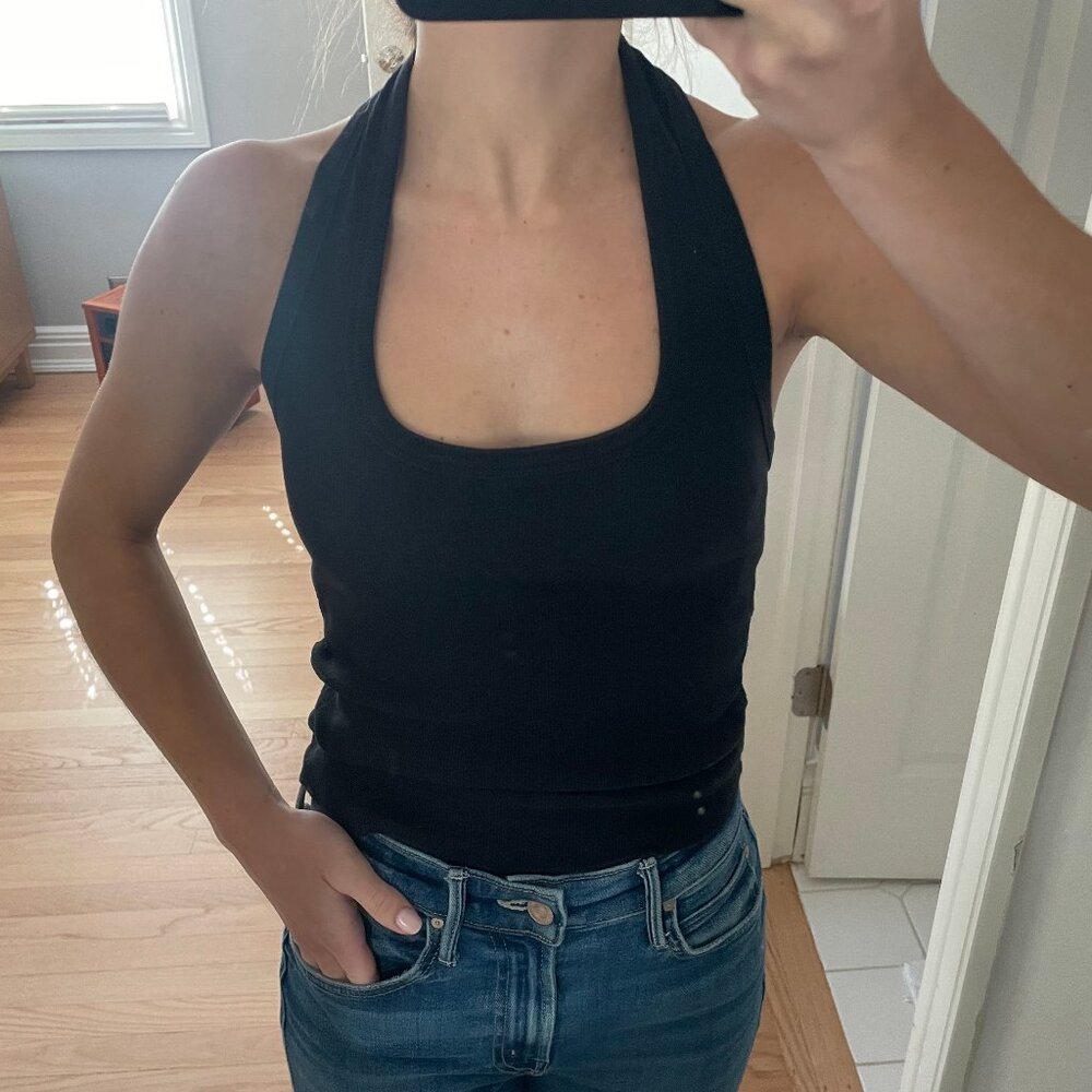 Anthropologie Pilcro Ribbed Halter Tank